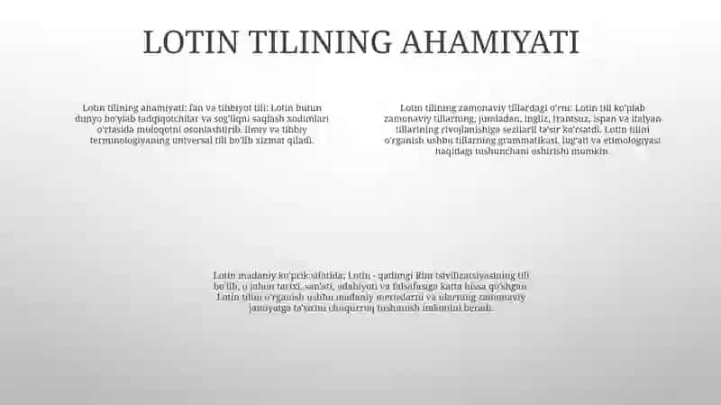 Zamonaviy Tillarda Lotinshunoslik 3