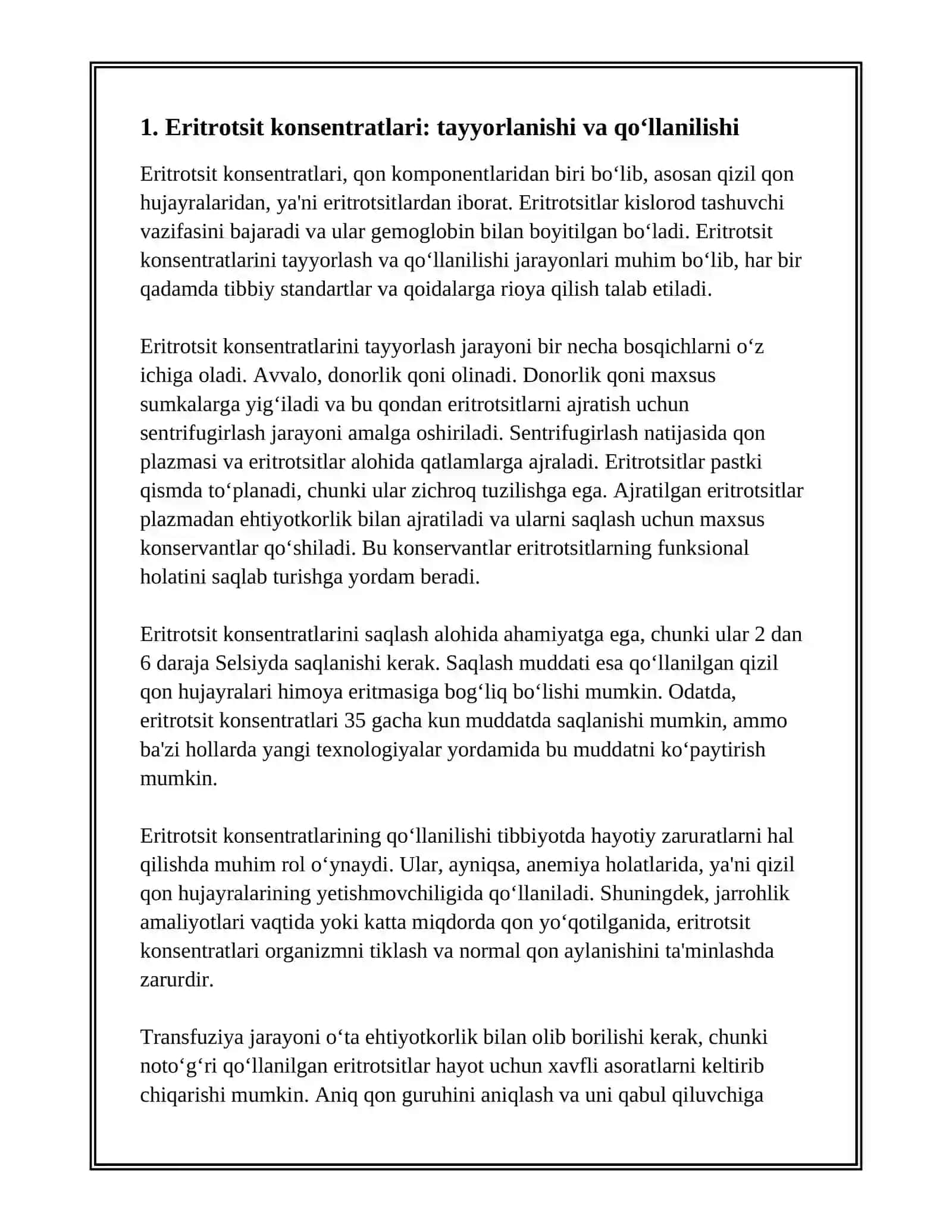 QON KOMPONENTLARI VA PREPARATLARI 3