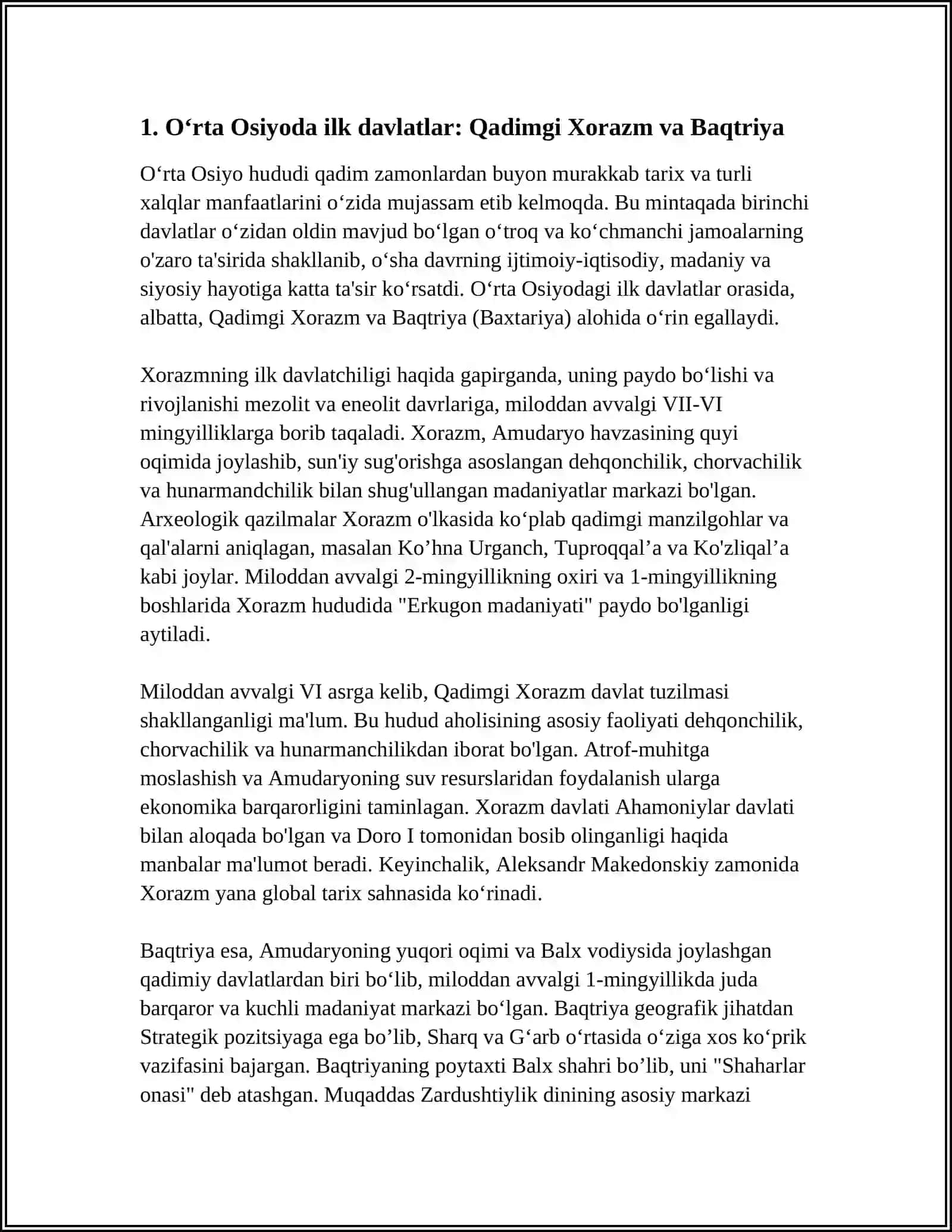 ÒZBEKISTON TARIX FANIDAN LOYIHA ISHI 3