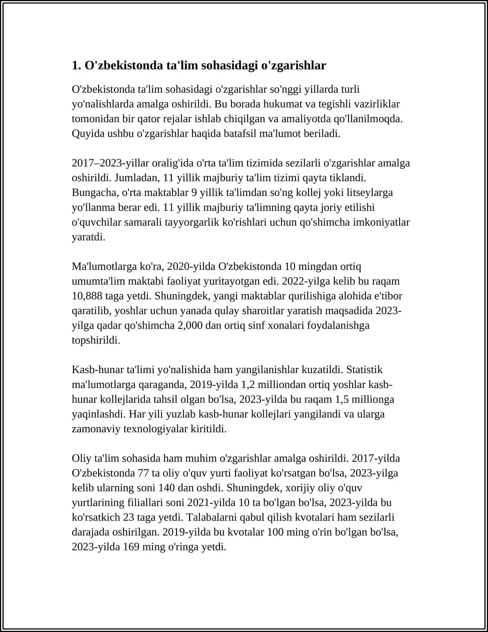 OʻZBEKISTON RESPUBLIKASIDAGI IJTIMOIY OʻZGARISHLAR 3