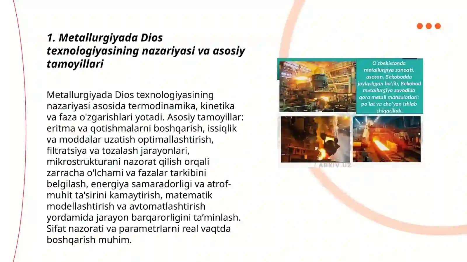 Metallurgiyada Dios texnologiyasi 3