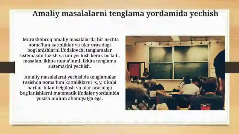 Tenglama va uni yechishga òrgatish usullari 3