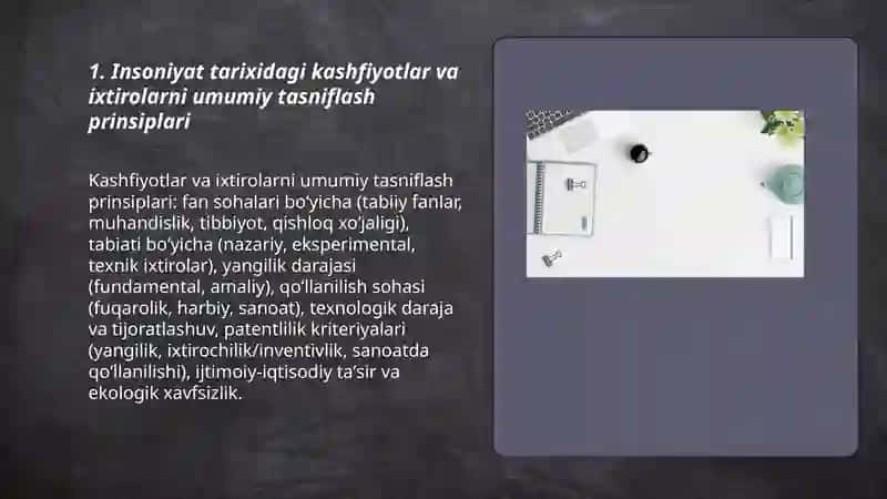 Insoniyat tarixidagi eng buyuk kashfiyotlar va ixtirolar tasnifi 3