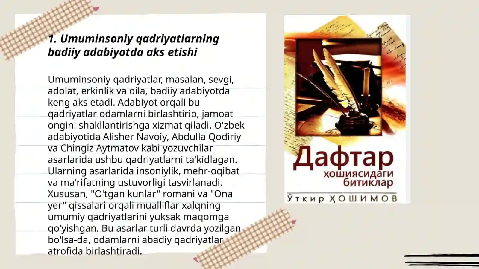 Badiiy adabiyotda umuminsoniylik,milliylik va individuallik masalalari 3