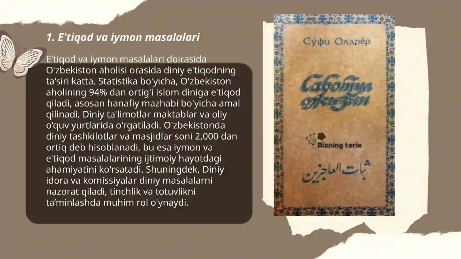 Sabot-ul ojizin asarida eʼtiqod masalalari. Tariqat silsilasi 3