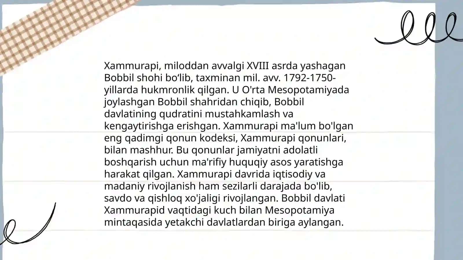 Xammurapi hukmronligi davrida Bobil davlati 3
