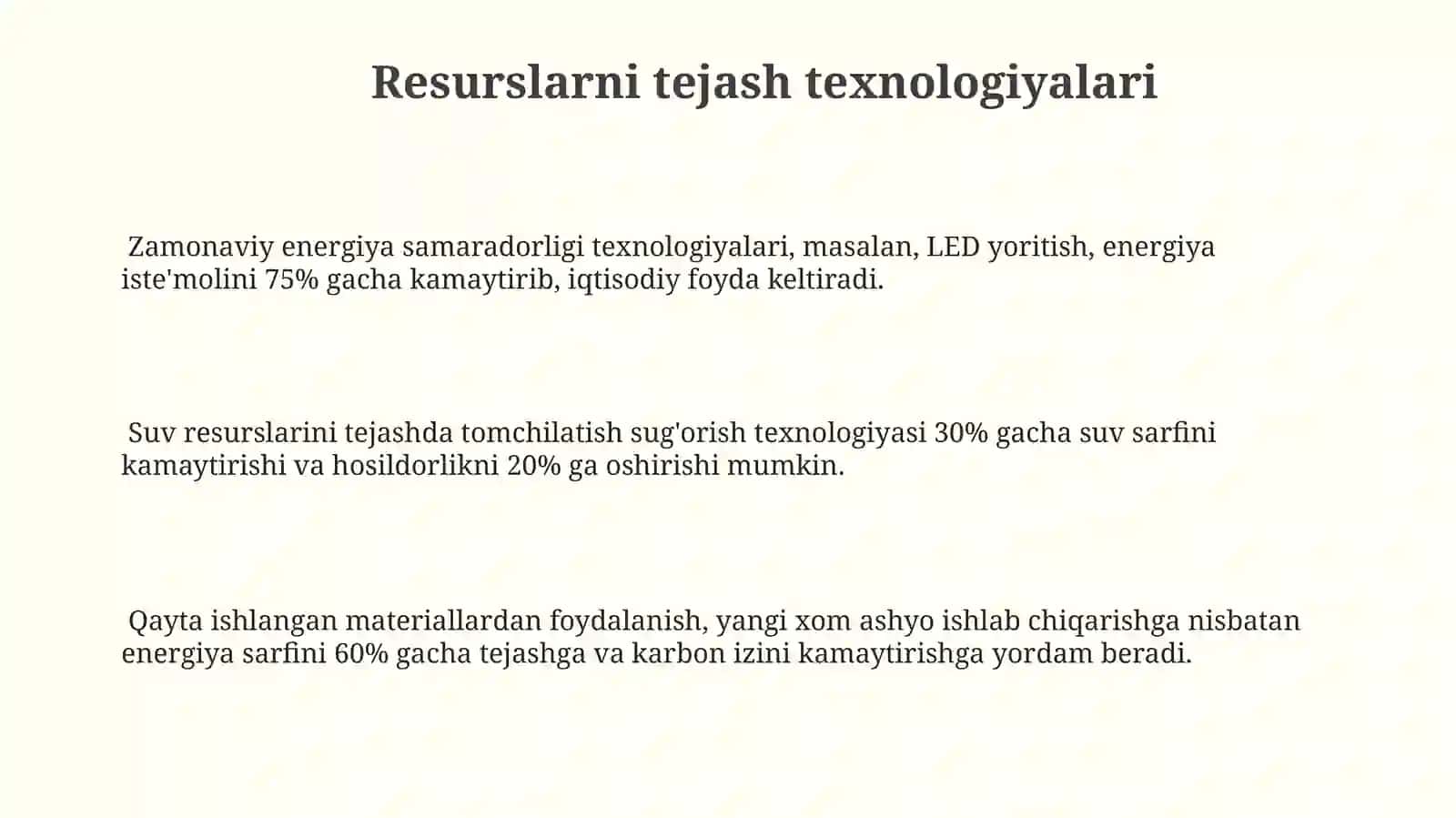 Resurslarni tejash va qayta ishlash texnologiyalari 3