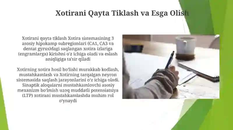 Xotirani Qayta Tiklash va Esga Olish 3