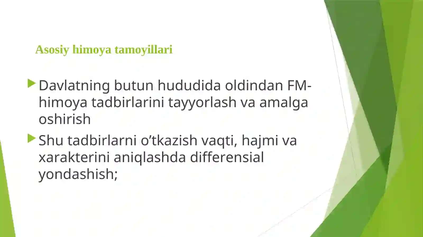 FАVQULОTDА VАZIYATDА АHОLINI MUHОFАZА QILISH. JAMOA HIMOYA VOSITALARI. 3