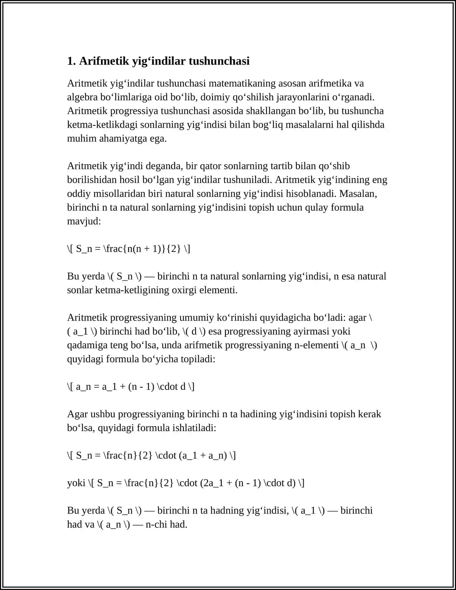 1-SINF MATEMATIKA DARSLARIDA YIGʻINDINI TOPISHGA DOIR ODDIY ARIFMETIK MASALALARNI YECHISHNI OʻRGATISH METODIKASI 3