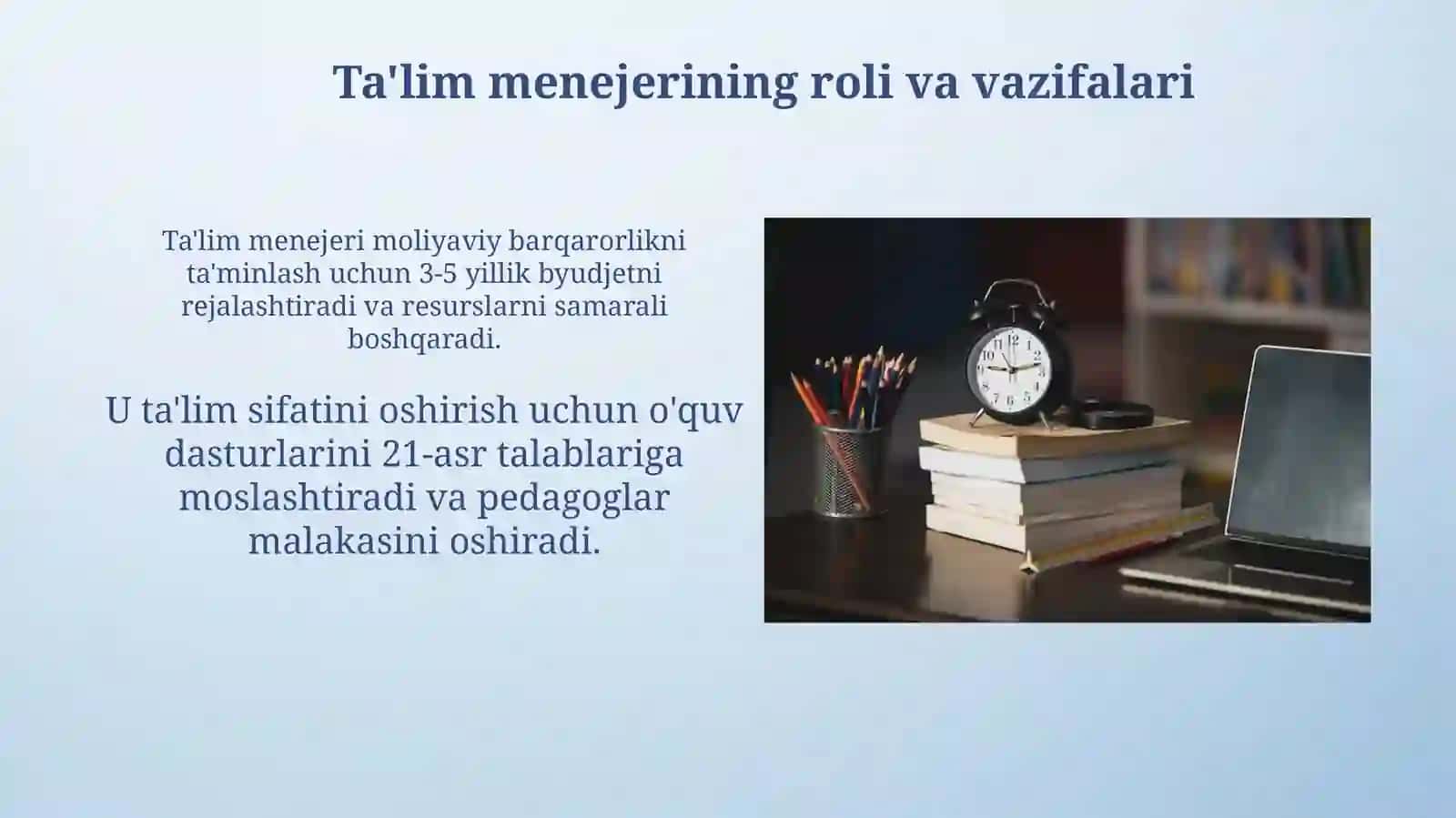 Ta‘lim menejmenti fani predmeti va uning ta‘lim muassasalarini boshqarishdagi òrni 3