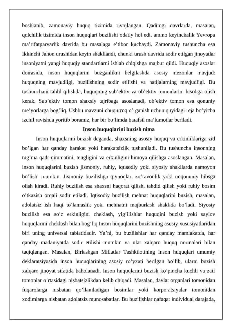 Inson huquqini buzganlik uchun yuridik javobgarlik turlari 3
