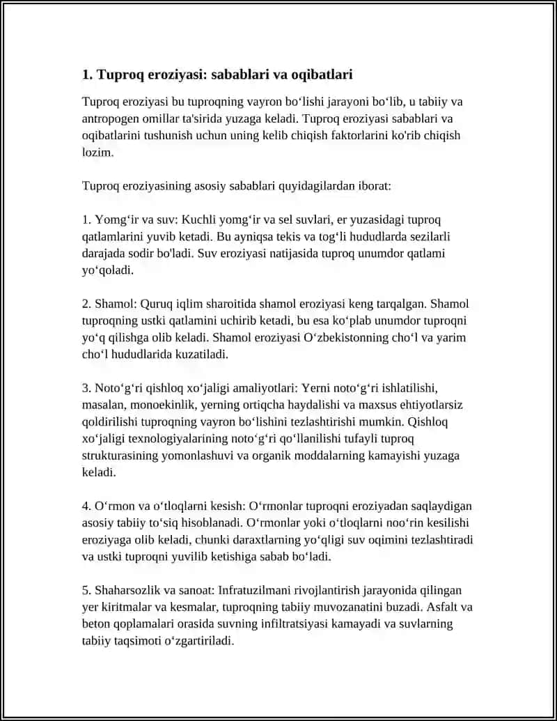TUPROQ DEGRADATSIYASI MUAMMOLARI VA ATROF MUHIT MUHOFAZASI 3