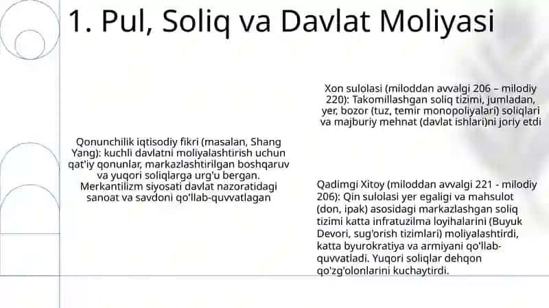 Qadimgi xitoy iqtisodiy g'oyalar 3