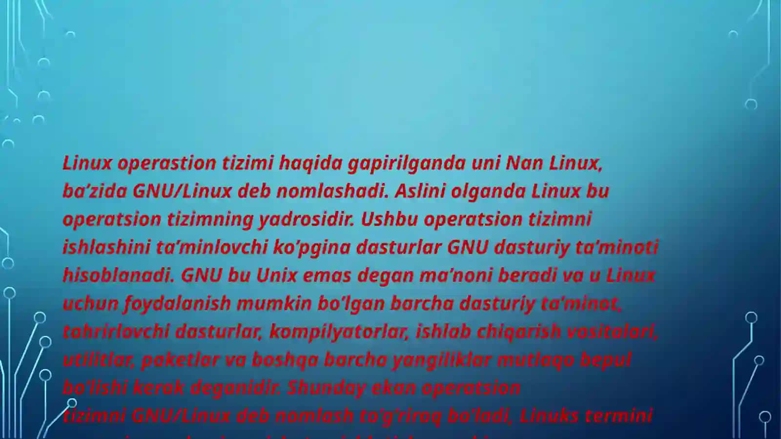 LINUX operatsion tizimlarining rivojlanishi va ishlashprintsipi 3