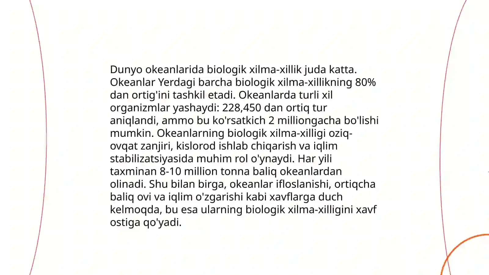 Dunyo okeani va dengizlarning organizmlari va biologik tuzilish qonunlari 3