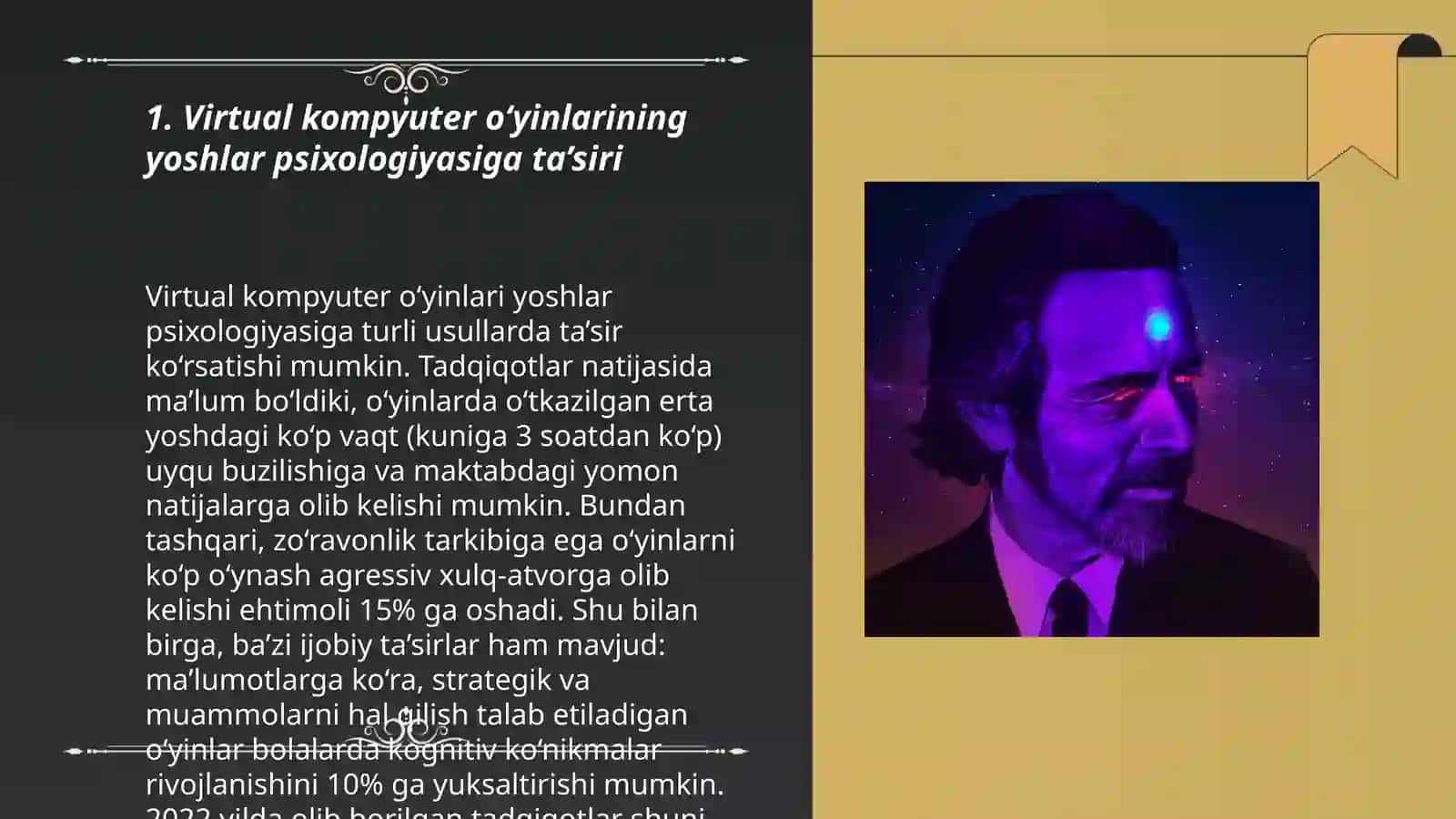 Virtual kompyuter o'yinlarining yoshlar ongiga ta'siri, ruhiy va jismoniy xatarlari 3