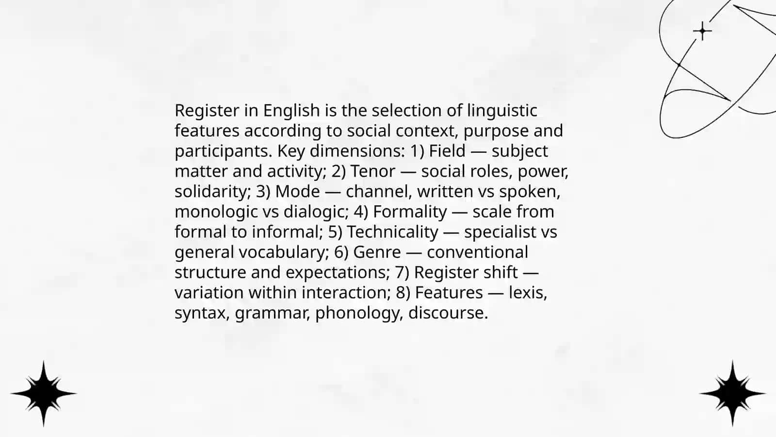 Register and Signaling Vocabulary 3