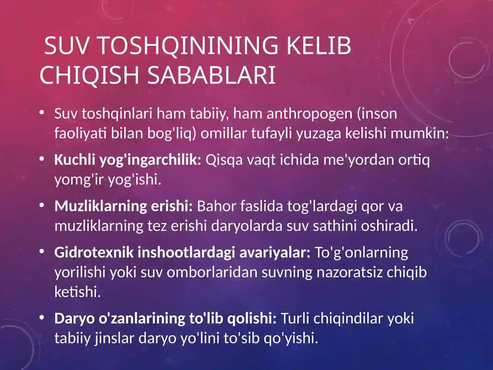 Suvtoshqinivauningoqibatlari 3
