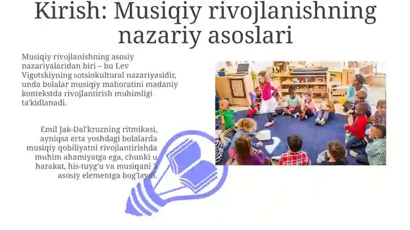 Maktabgacha ta'limda musiqiy rivojlanishning asosiy yo'nalishlari 3