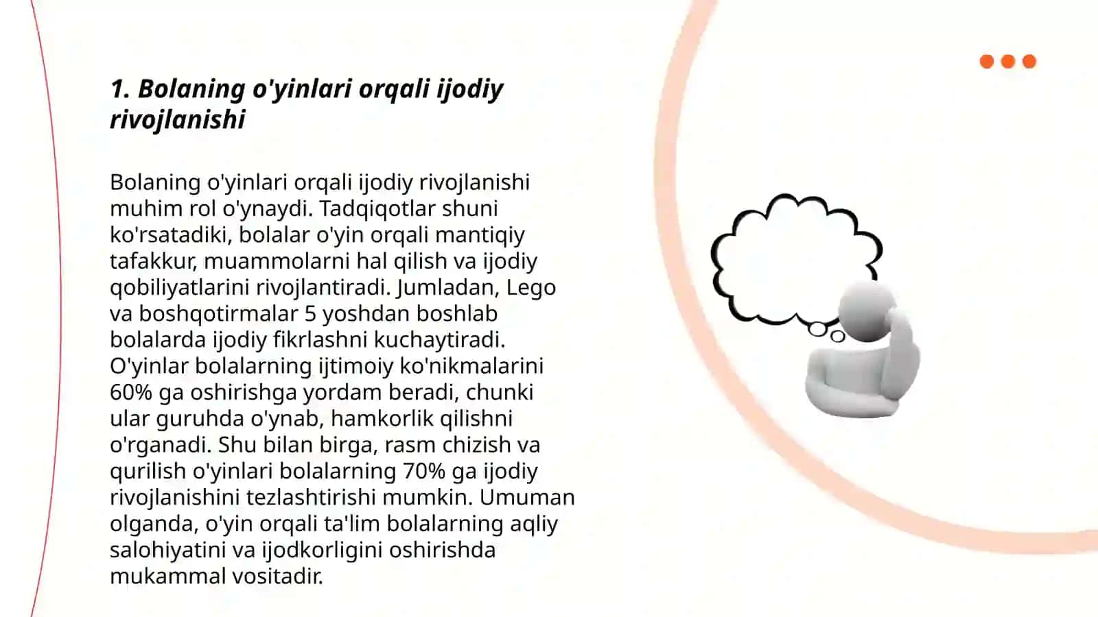 Bolaning o'yinlari orqali ijodiy rivojlanishi 3