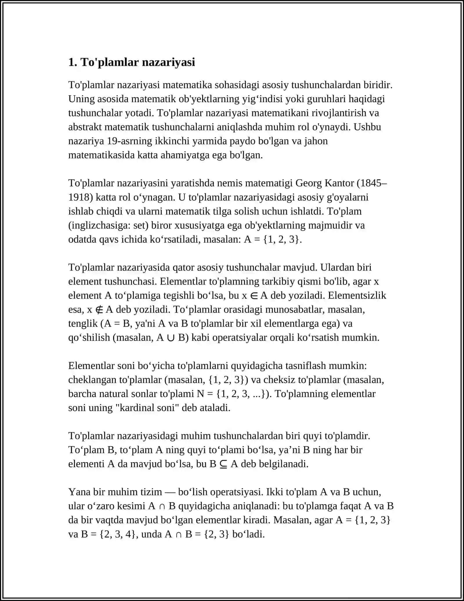 TIMSS XALQARO BAHOLASH DASTURIDA "KOMBINATORIKA ELEMENTLARI" MAZMUN SOHASIGA OID TOPSHIRIQLAR 3
