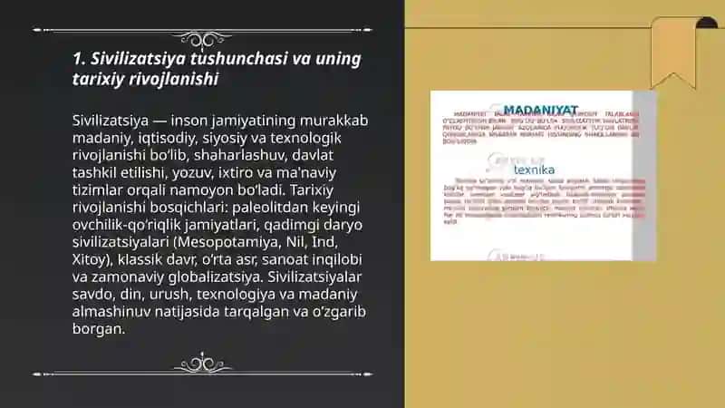 Sivilizatsiya va madaniyat 3