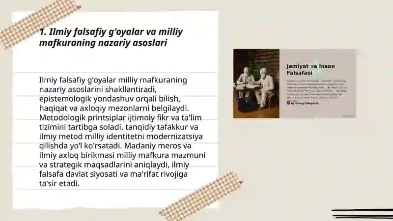 Ilmiy falsafiy gʻoyalar ularning milliy mafkuraning shaklanishdagi oʻrni 3