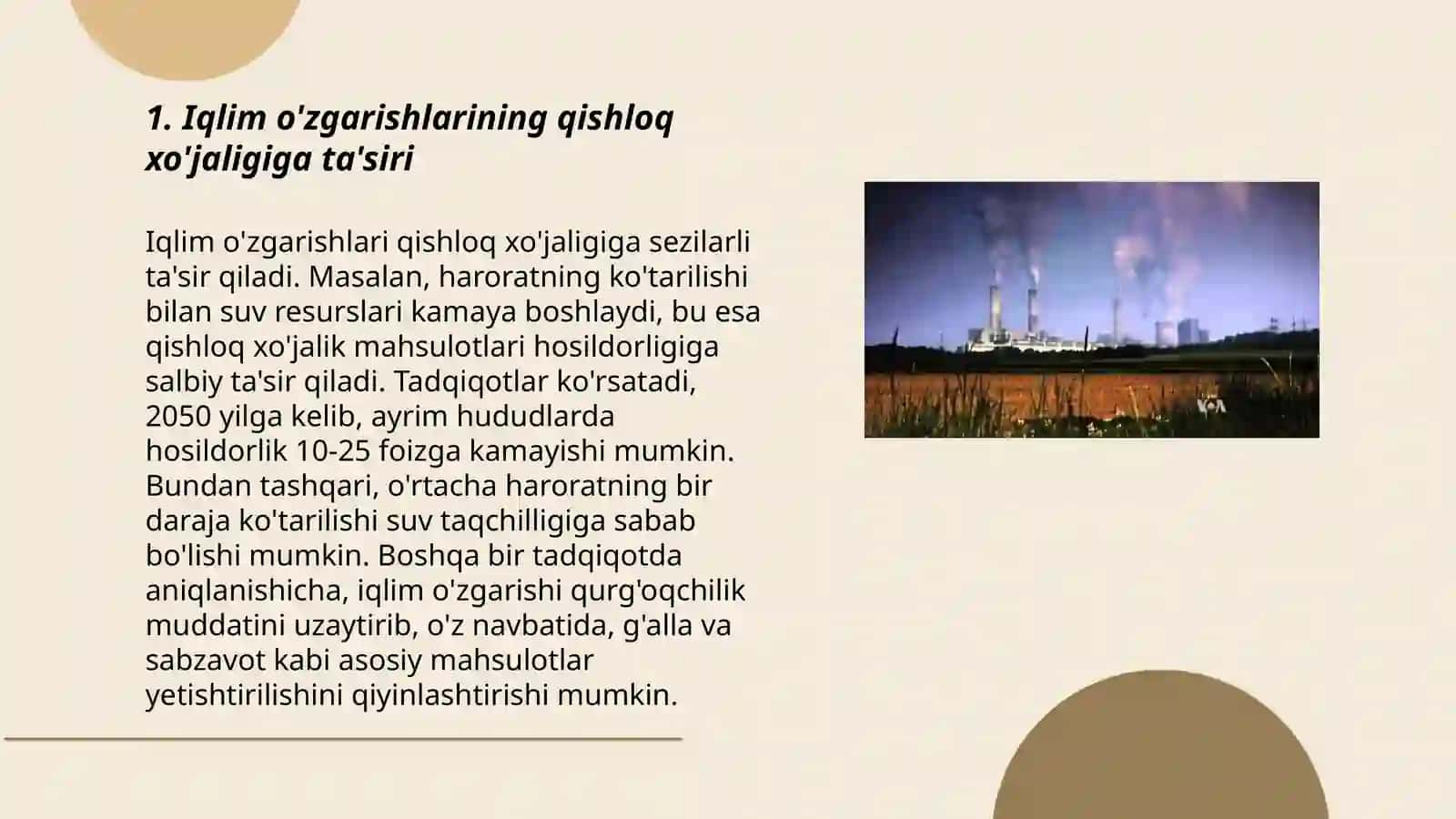 iqlim oʻzgarishlarining jahon bozoriga tasiri 3