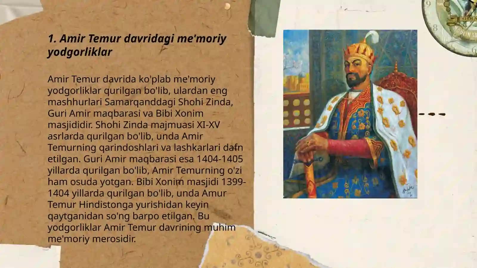 Amir Temur va temuriylar davri me'morchiligi 3