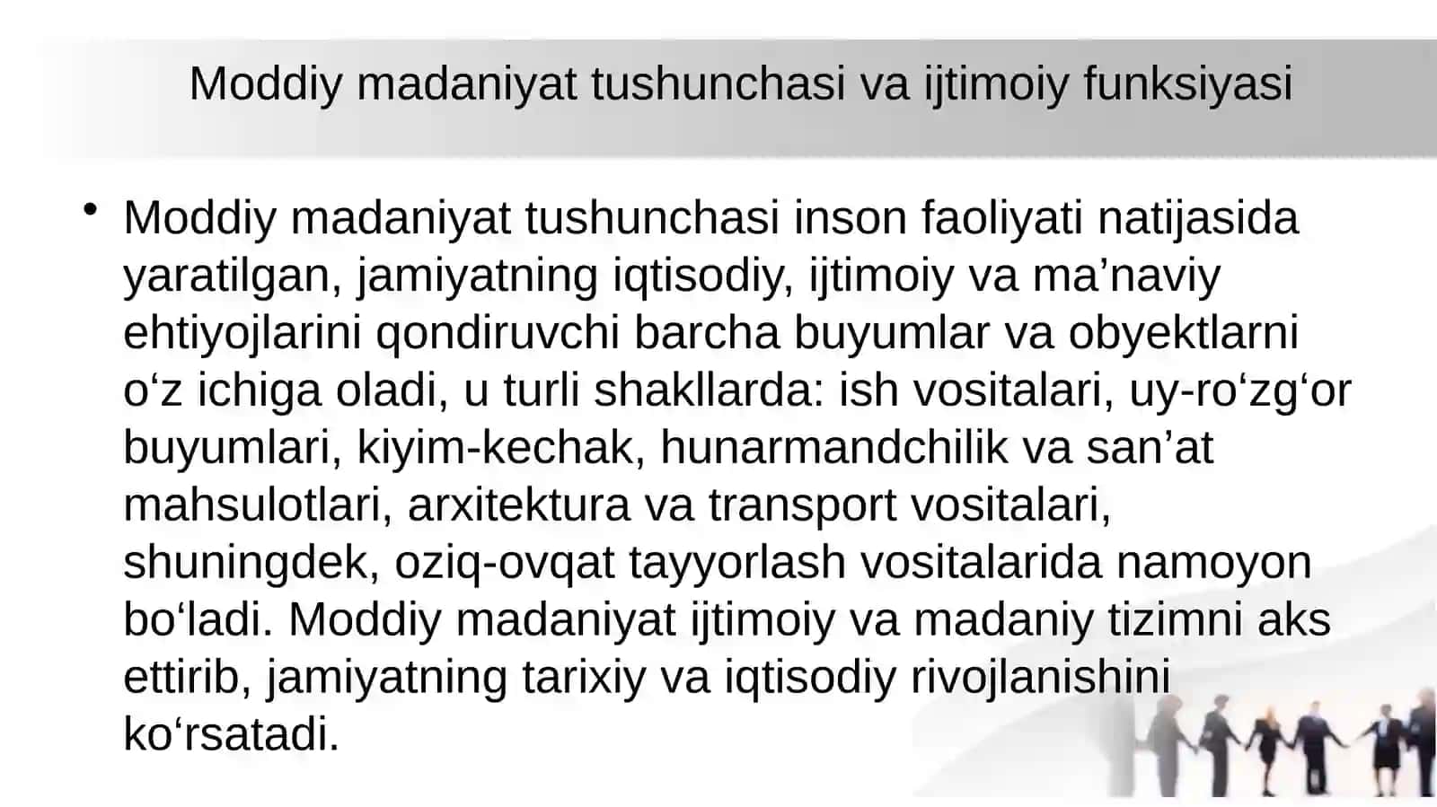 Moddiy madaniyatning etnologik yondashuvda tadqiq etilishi va ahamiyati 3