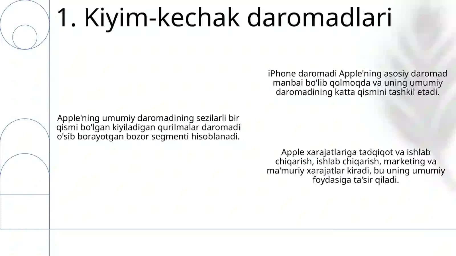 iPhone kompaniyasini daromadi va xarajati 3