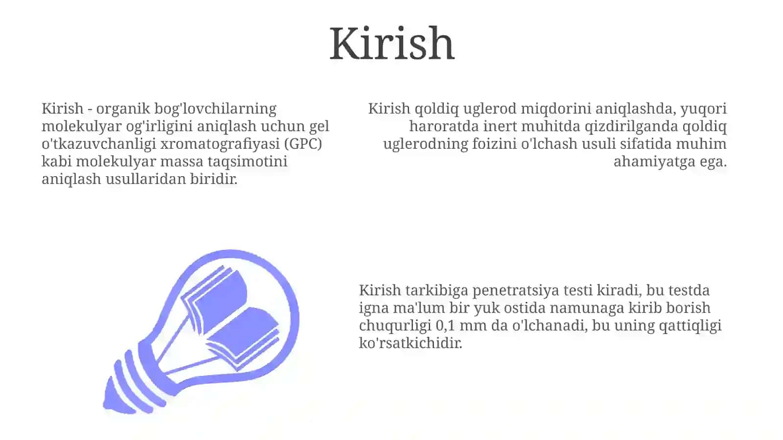 Organik biriktiruvchi moddalarning xususiyatlarini aniqlash usullari 3
