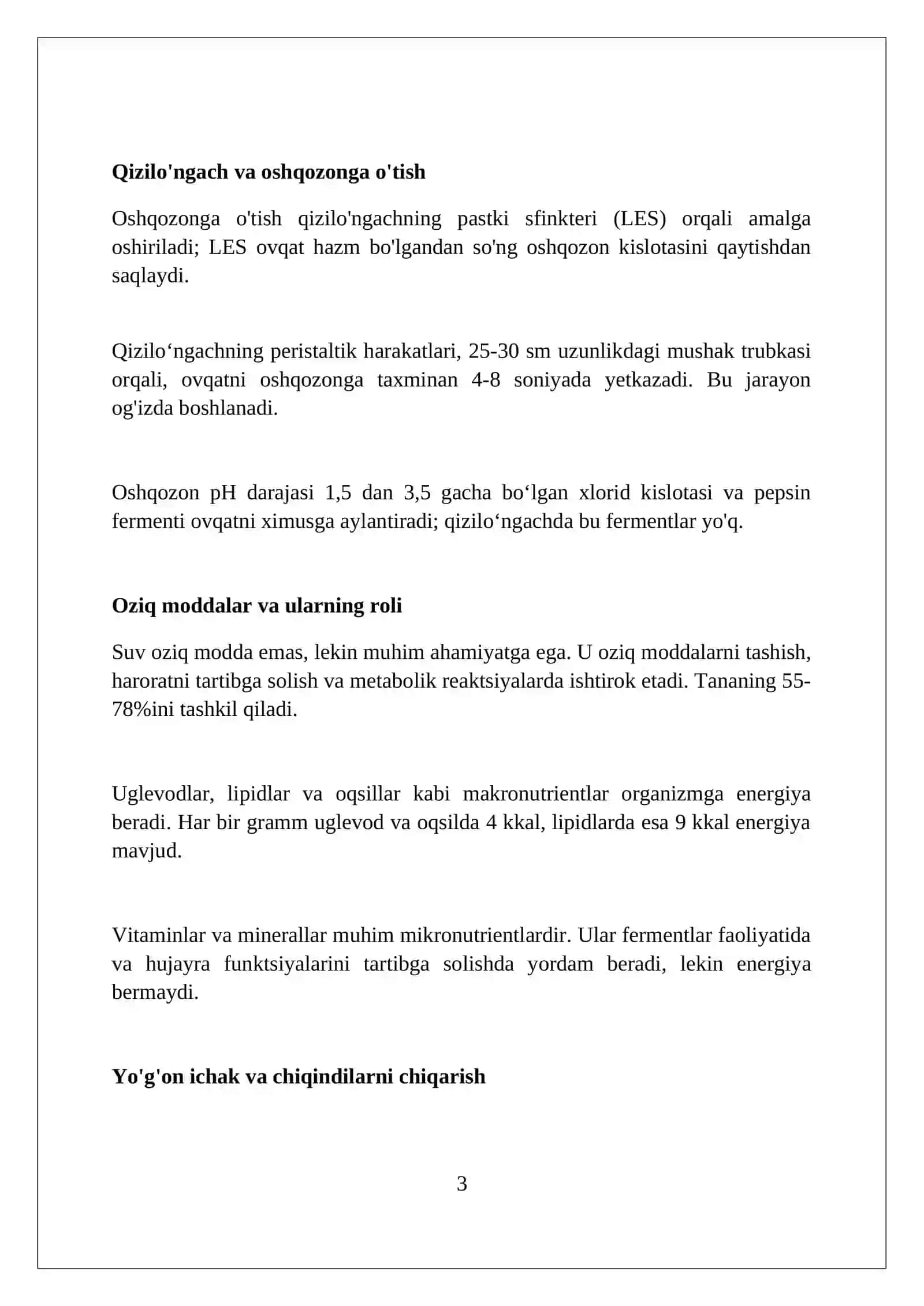 Ovqat hazm qilishning asosiy prinsiplari 3