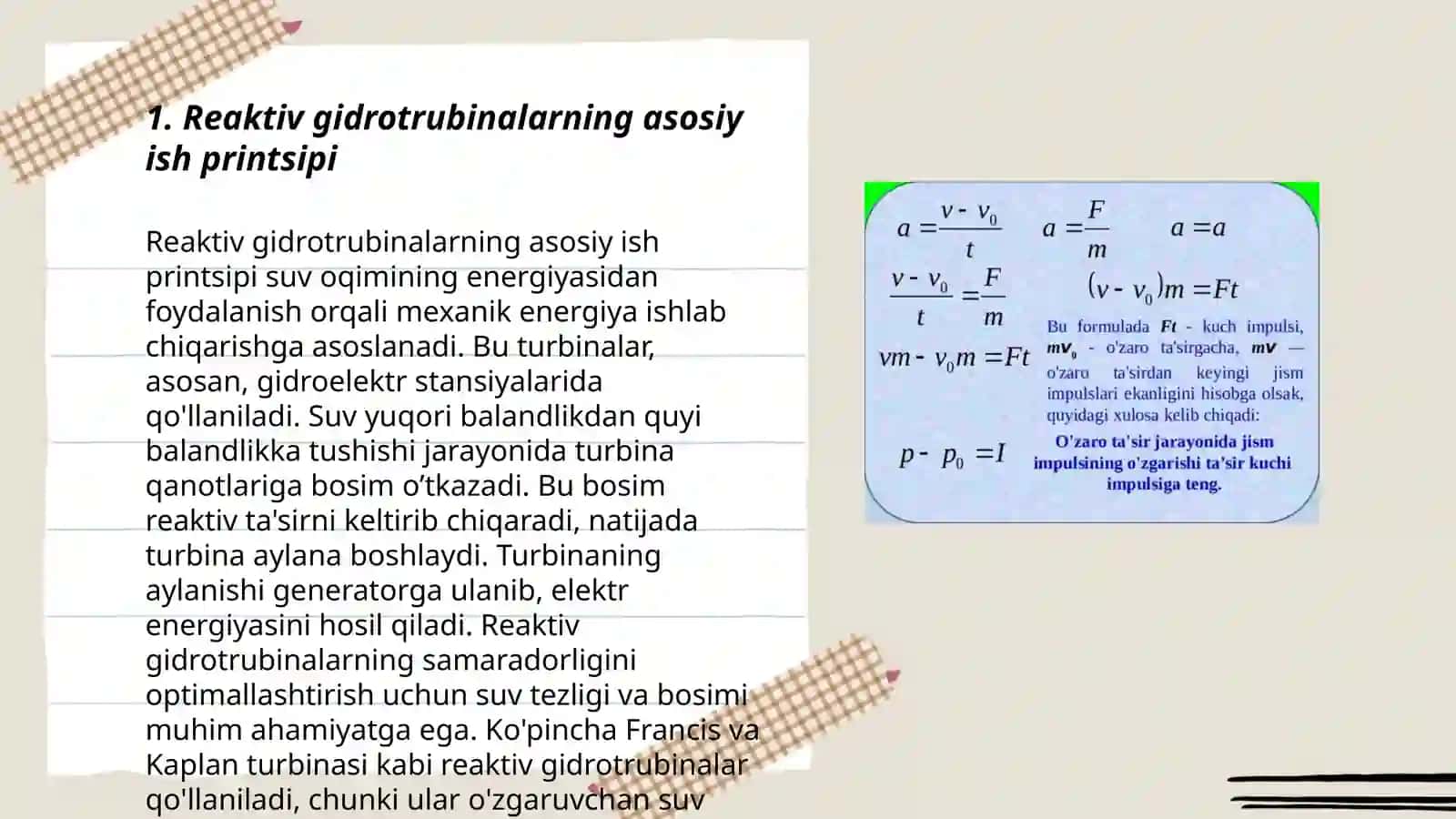Reaktiv gidrotrubinalar bosh universial xarakteristikasi 3