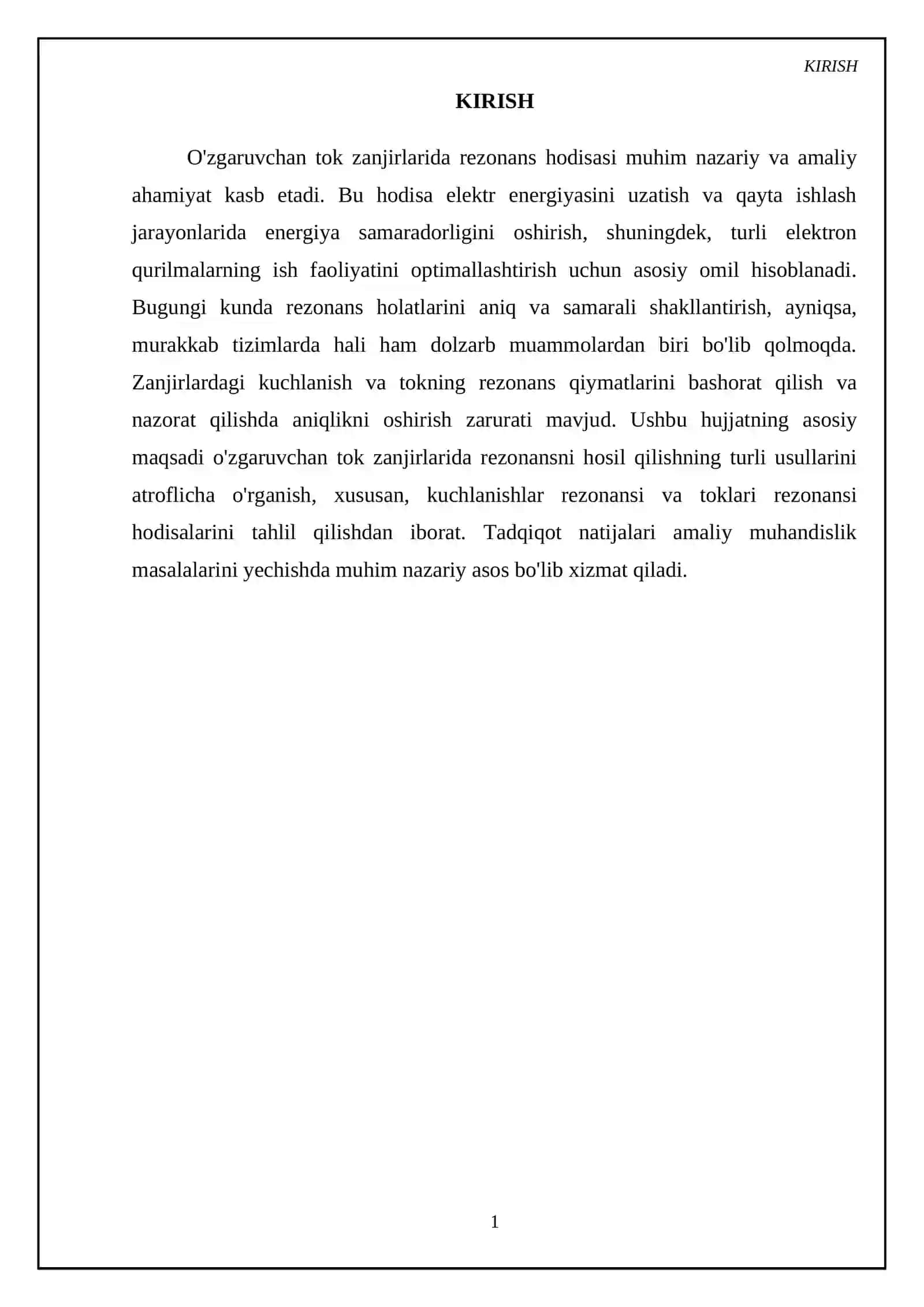 O'zgaruvchan tok Zanjirida rezonansni hosil qilish usullari. Kuchlanishlar rezonansni. Toklar rezonansi 3