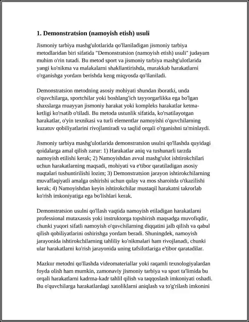JISMONIY TARBIYA MASHG'ULOTLARIDA QO'LLANILADIGAN JISMONIY TARBIYA METODLARI 3