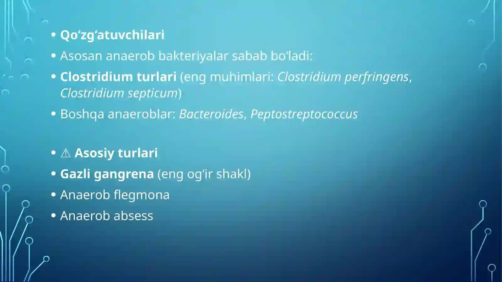 O’tkir anaerob xirurgik infeksiya 3