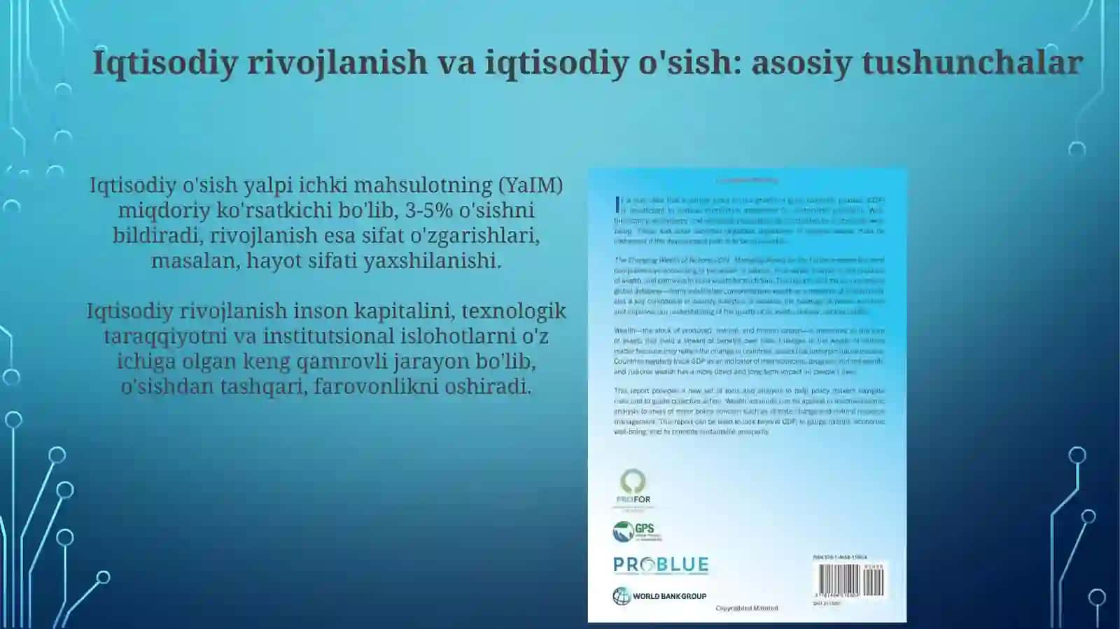 Iqtisodiy rivojlanish va iqtisodiy o'sish: asosiy tushunchalar 3