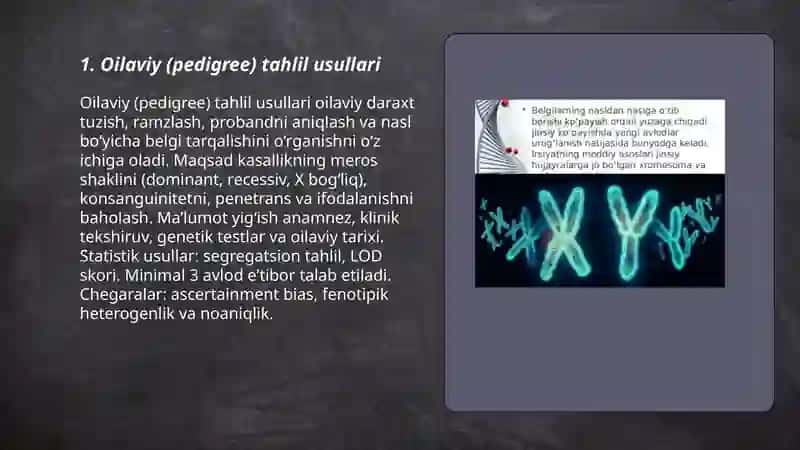 Antropogenetika. Odam irsiyatini o'rganish usullari 3