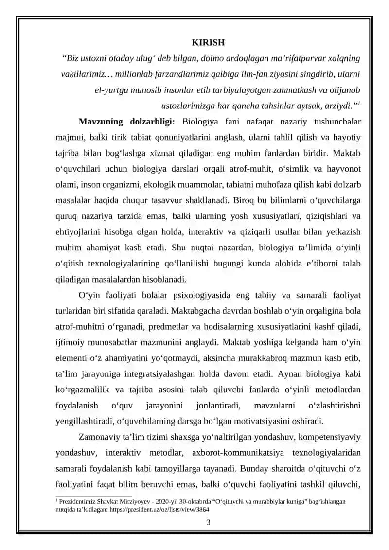 Biologiyada o‘yinli o‘qitish texnologiyalarining o‘quv jarayoniga ta’siri 3