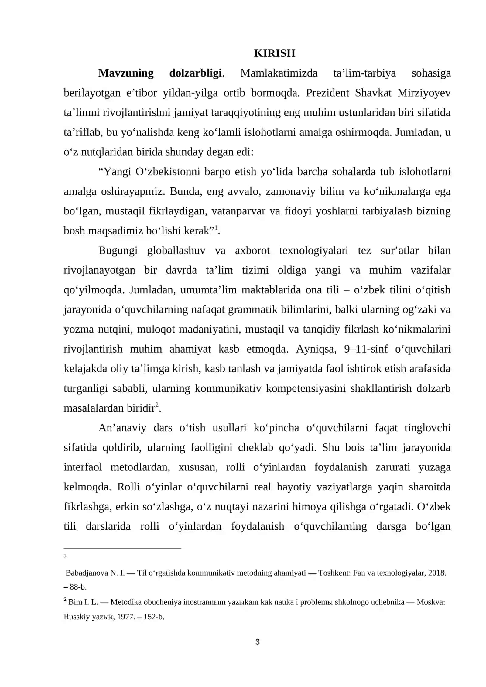 Umumta'lim maktabining 9-11-sinflari uchun o'zbek tili darslarida rolli o'yinlardan foydalanish 3