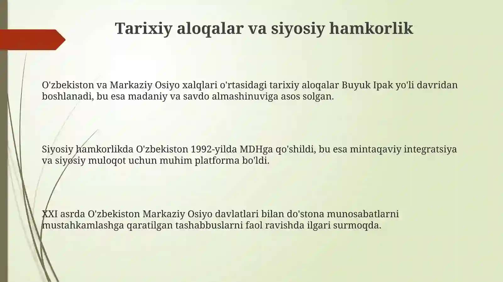 Tarixiy aloqalar va siyosiy hamkorlik 3