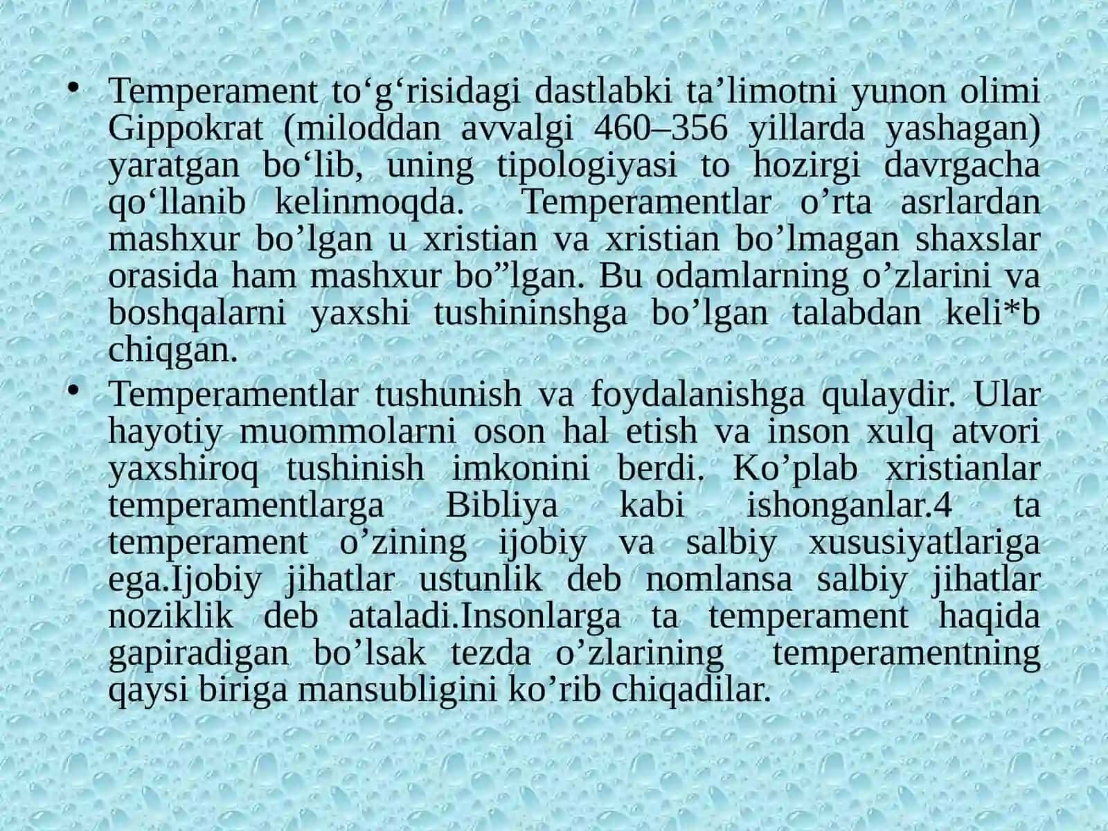Temperament 3