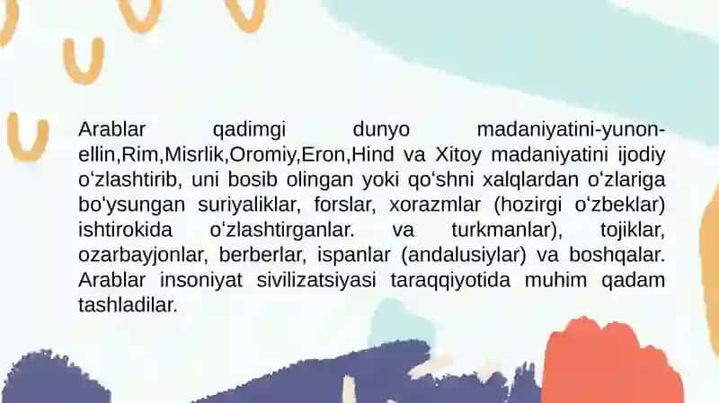 Arab xalifaligi madaniyati 3