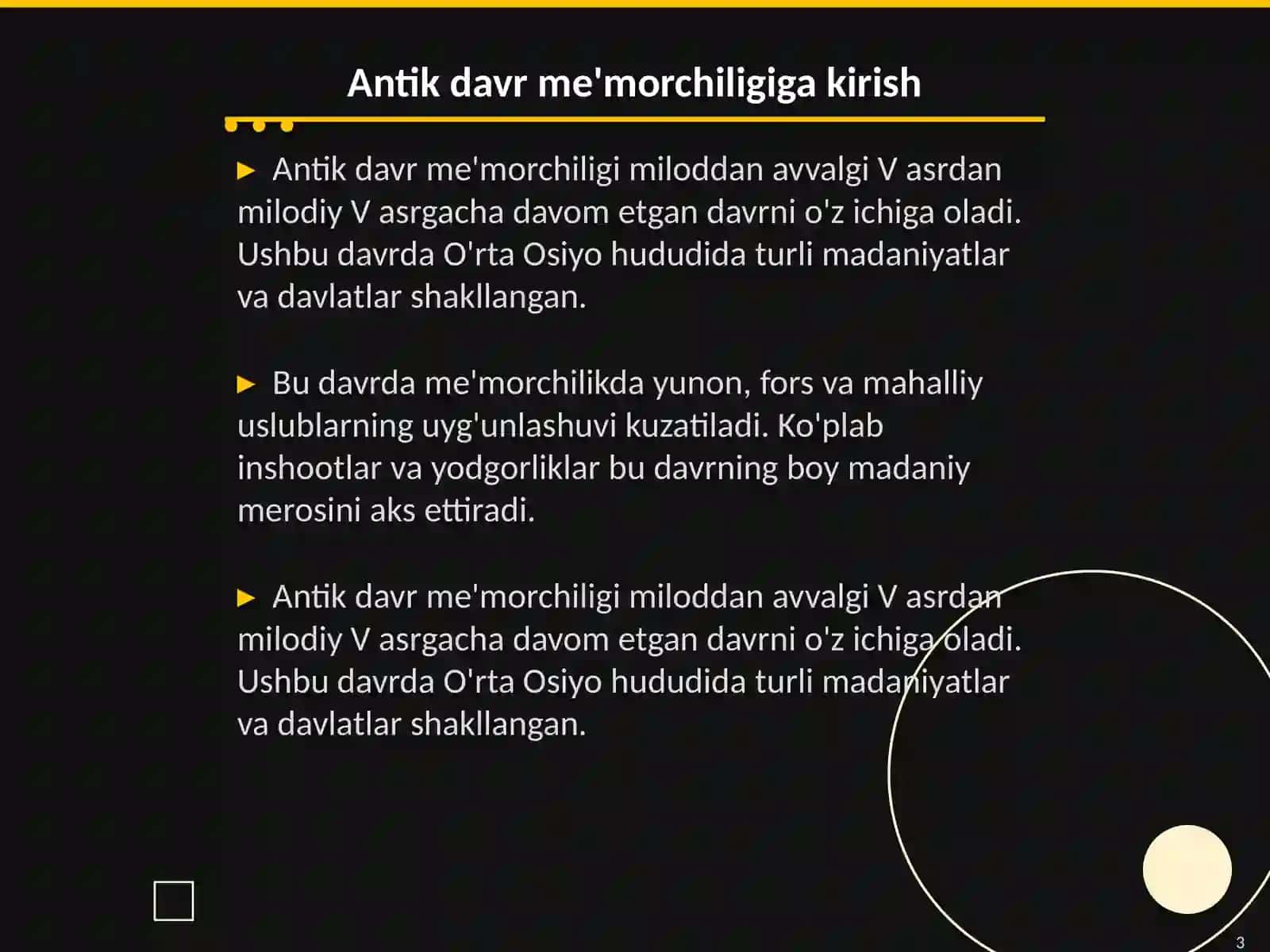 O'rta Osiyoda Antik davri me'morchiligi 3