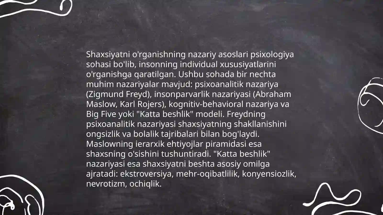 Chet el psixologiyasida shaxs nazariyasi 3