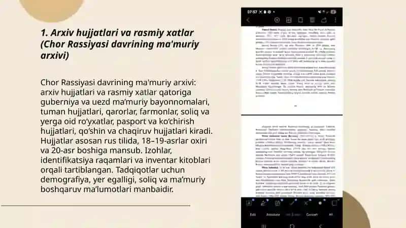 Chor Rassiyasi mustamlakachilig davri manbalari 3