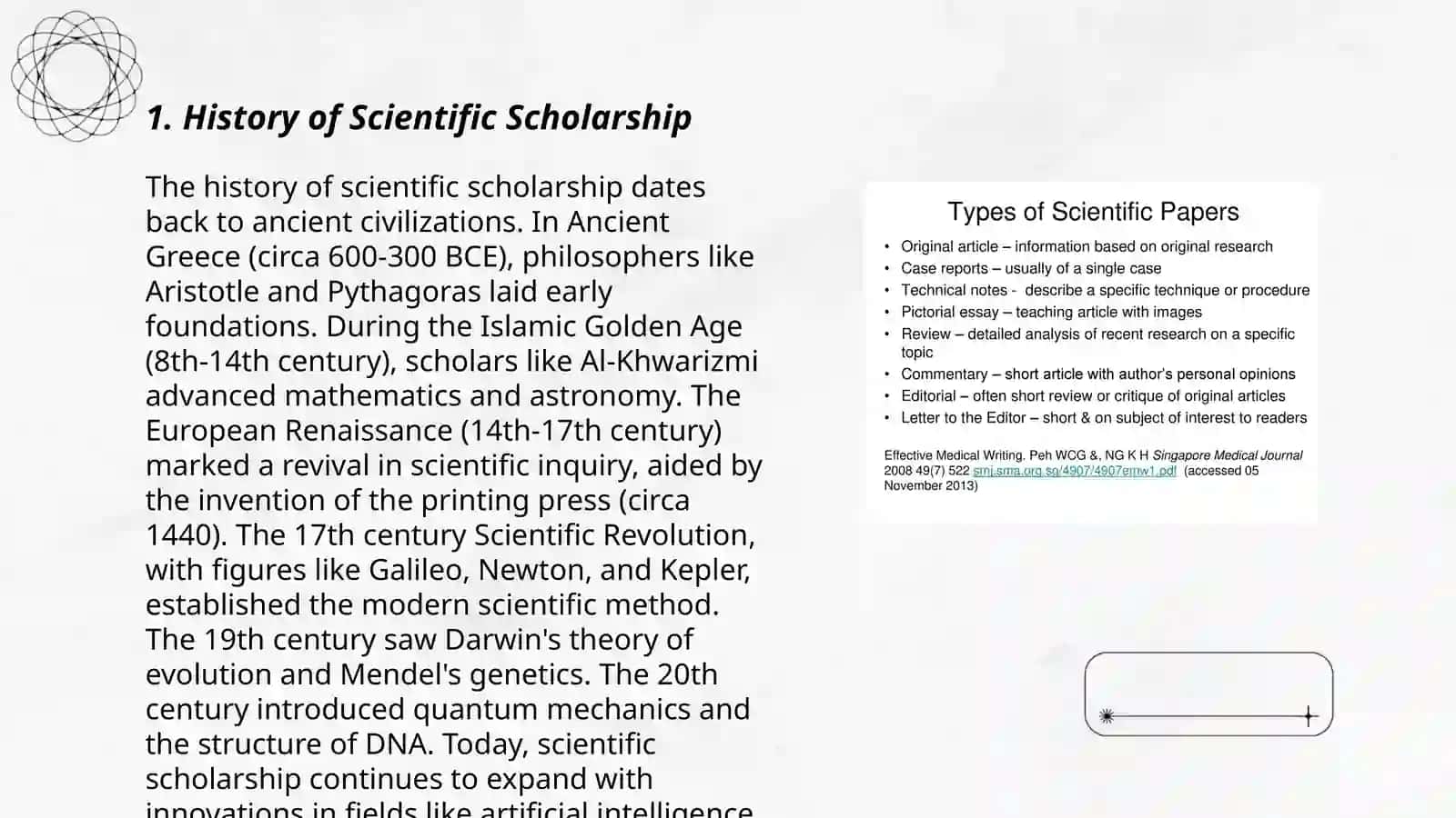 The Scientific scholarship and Scientific Research 3