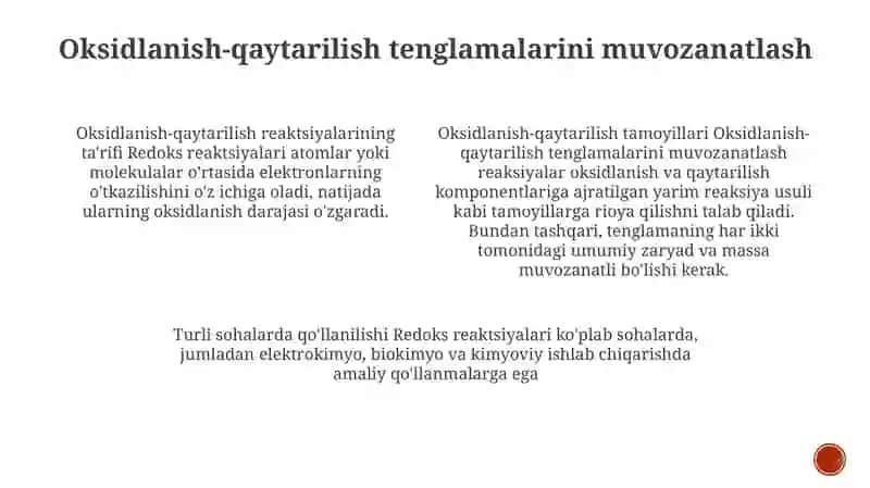 Oksidlanish Qaytarilish Jarayonparining Nazariy Asoslari 3
